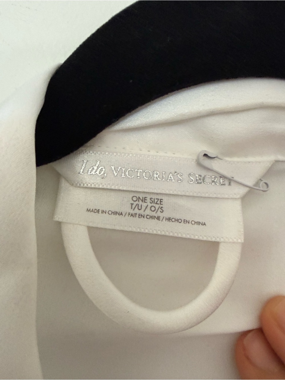 Bride victoria secret Satin Bridal Robe with Rhinestone Script - White - Picture 5 of 5